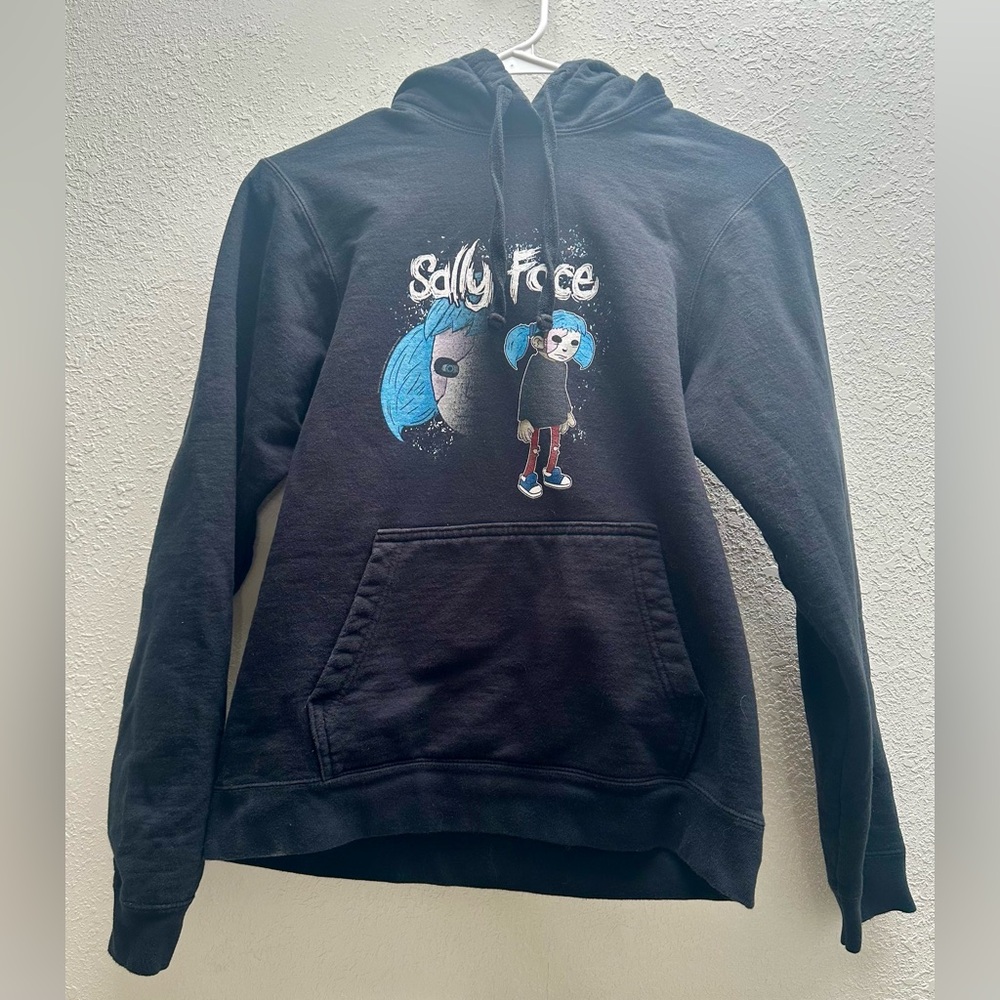 Sally Face Graphic Black Hoodie - Unbranded